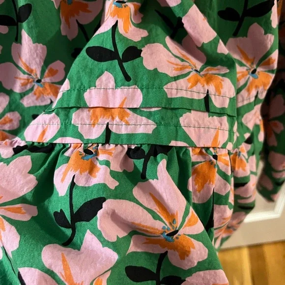 Anthropologie Somerset Mini Green Floral Dress 2X - Picture 13 of 16
